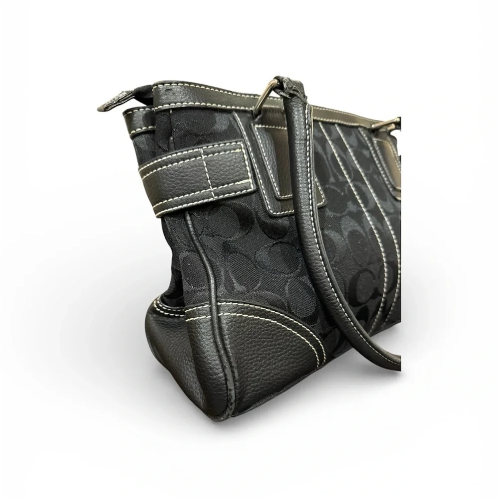 Coach Hampton Signature Carryall Black Horsebit F04U-2187 - Picture 5 of 13